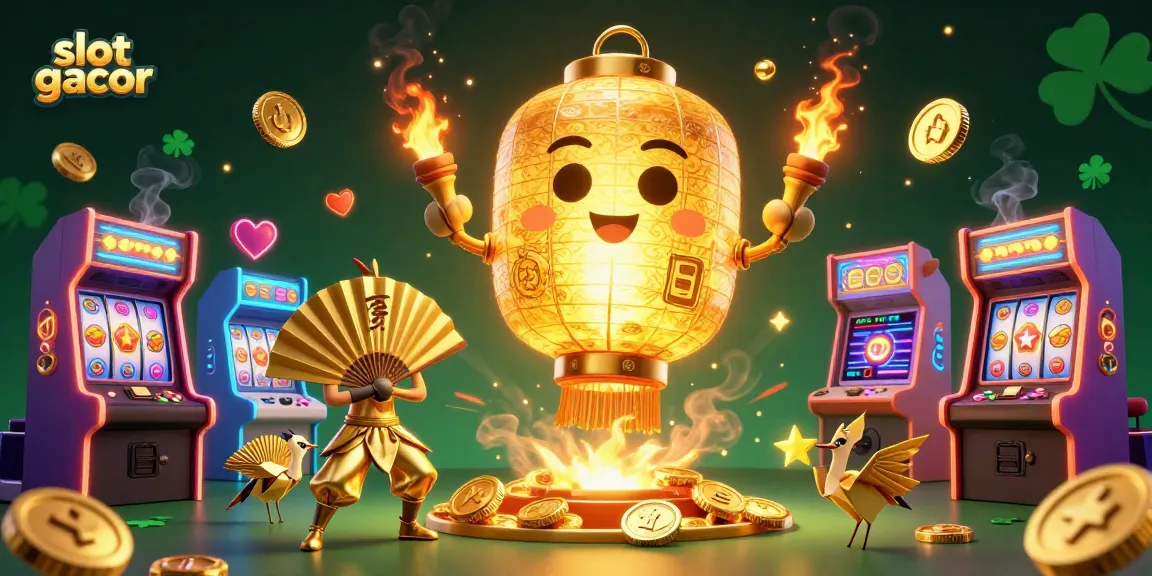 Experience thrilling slot gacor actions in a dynamic casino scene full of vibrant game elements and golden features.