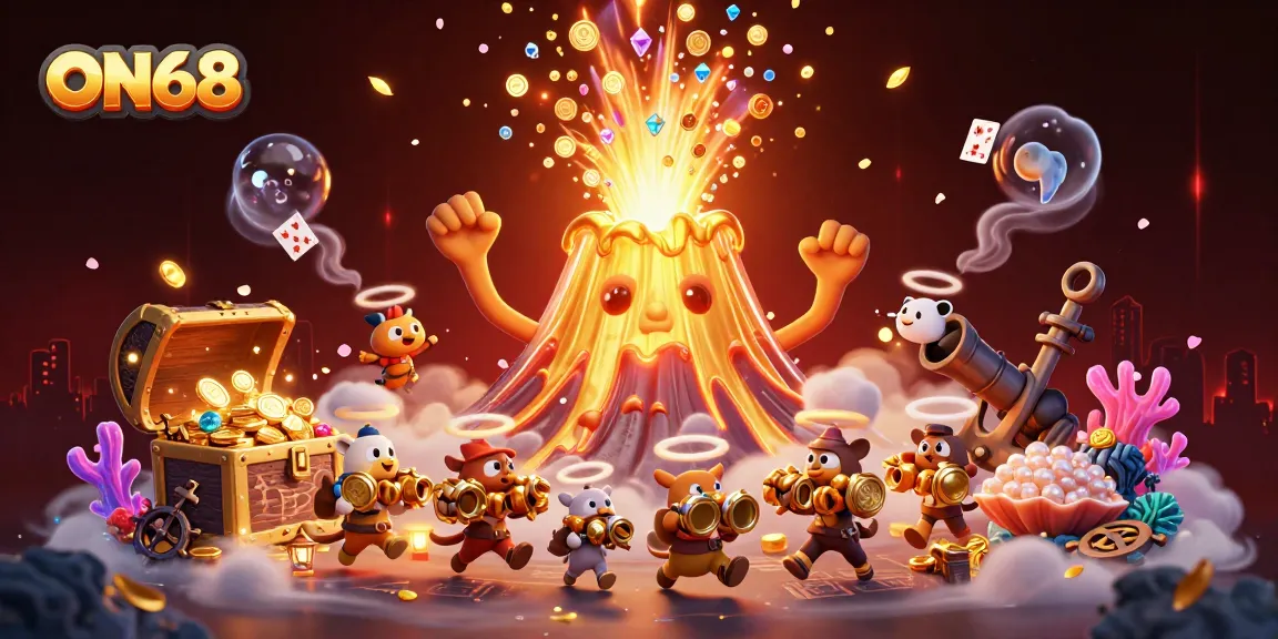 Experience the thrill of winning with ON68's vibrant casino adventure and treasure-filled gameplay.