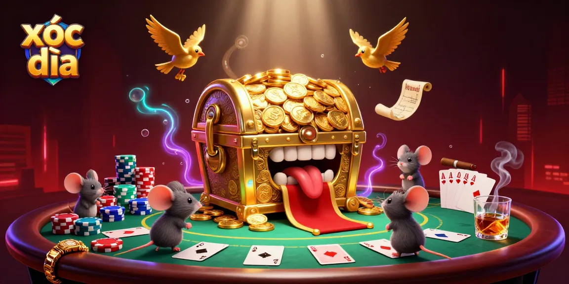 Experience xóc đĩa with an exciting 3D casino illustration showcasing vibrant poker action.