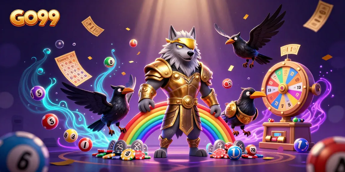 Win big at GO99 as the Odin wolf and ravens showcase vibrant lottery action.