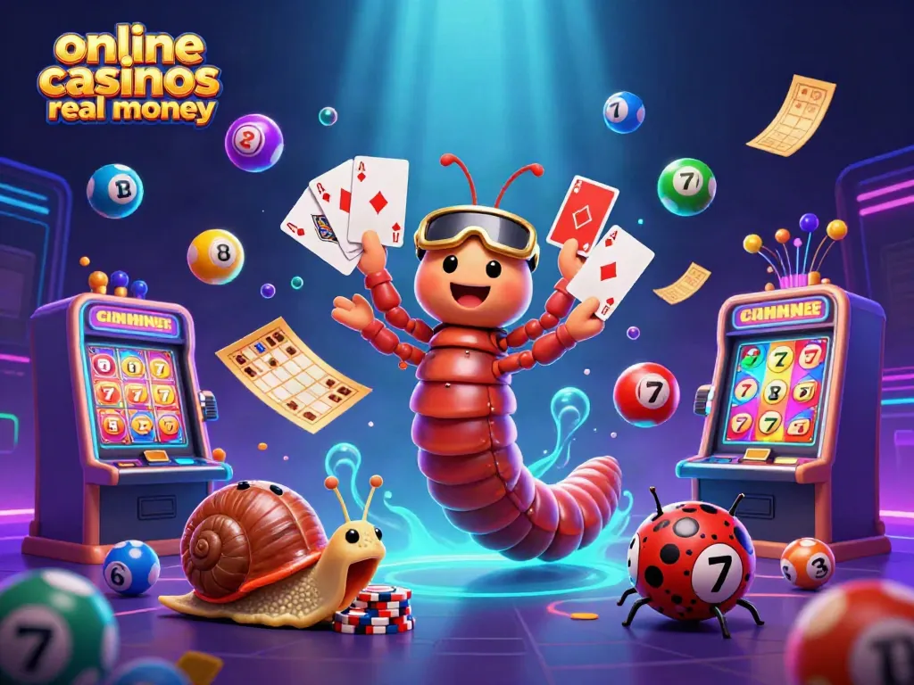 Engage with online casinos real money in a vibrant 3D illustration showcasing excitement and unique gameplay