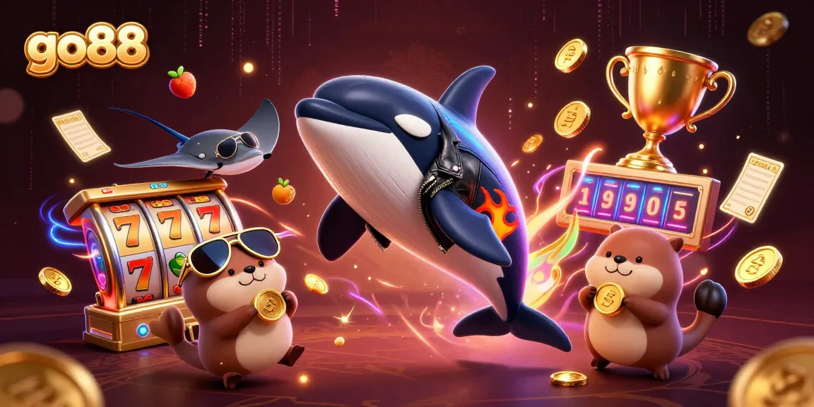 Experience thrilling fun at GO88 with a dynamic 3D scene featuring exciting casino elements and winning opportunities.